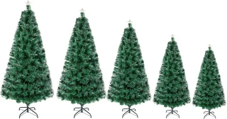 LED Kerstboom 210 cm met Gekleurde Lampen en Metalen Standaard Kunstkerstboom voor Binnen en Feest