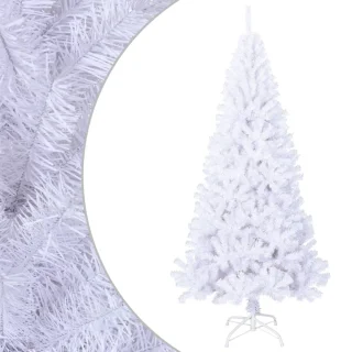 vidaXL - Kunstkerstboom - met - dikke - takken - 240 - cm - PVC - wit