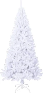 vidaXL - Kunstkerstboom - met - dikke - takken - 240 - cm - PVC - wit