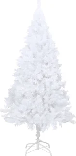 vidaXL - Kunstkerstboom - met - dikke - takken - 240 - cm - PVC - wit