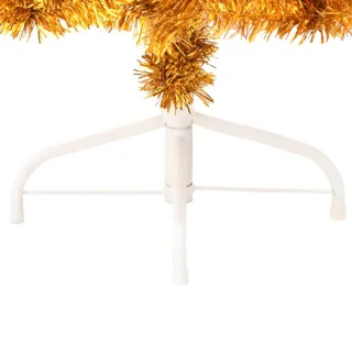 vidaXL - Kunstkerstboom - half - met - standaard - 120 - cm - PET - goudkleurig