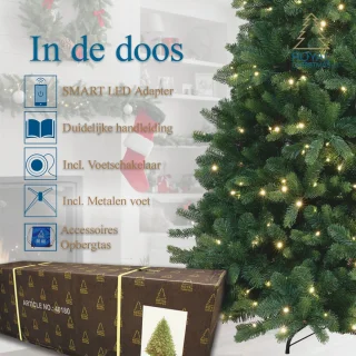 Royal Christmas - Kunstkerstboom - Bogota Greenwoord Prelit - 210 cm - met 400 LED verlichting - PE/PVC Premium - Groen