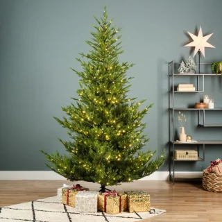 Everlands Norway spruce - kunstkerstboom met verlichting groen 1,8m x 1,27m