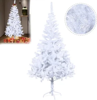 Kunstkerstboom 2,4m – Realistisch PVC, Dichte Takken, Inclusief Standaard, Binnen & Buiten – Wit