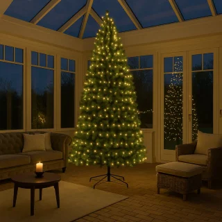 Happyment Kerstboom XXL - Inclusief standaard - 250 cm - Realistische kunstkerstboom - Kerstdecoratie voor binnen