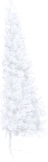 vidaXL - Kunstkerstboom - met - standaard - half - 150 - cm - PVC - wit