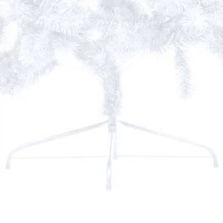 vidaXL - Kunstkerstboom - met - standaard - half - 150 - cm - PVC - wit