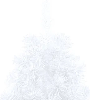 vidaXL - Kunstkerstboom - met - standaard - half - 150 - cm - PVC - wit