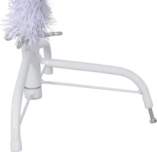 vidaXL - Kunstkerstboom - met - standaard - half - 150 - cm - PVC - wit