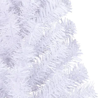 vidaXL - Kunstkerstboom - met - standaard - half - 150 - cm - PVC - wit