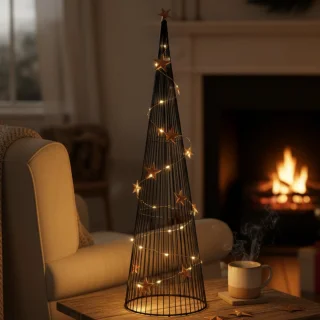 Lomera Led Kerstboom - Kegelvormige Kerstboom - Warme Led-Verlichting - Binnen en Buiten - Feestelijke Sfeer - Moderne Kerstdecoratie - Kerstboom Kerstverlichting - Unieke Kerstversiering - Kleine Kerstboom - Kerst Decoratie