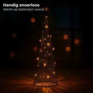 Lomera Led Kerstboom - Kegelvormige Kerstboom - Warme Led-Verlichting - Binnen en Buiten - Feestelijke Sfeer - Moderne Kerstdecoratie - Kerstboom Kerstverlichting - Unieke Kerstversiering - Kleine Kerstboom - Kerst Decoratie