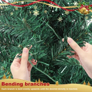 Kunstkerstboom - 120 cm - incl. standaard - Realistische Kerstboom - Dennenboom - Kunstkerstboom - 220 Takken -Groen