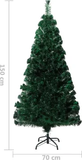 vidaXL - Kunstkerstboom - met - standaard - 150 - cm - glasvezel - groen