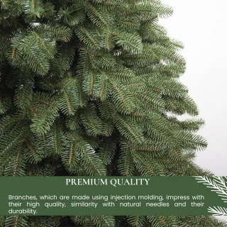 Natuurlijke Kunstkerstboom 180 cm - Vlamvertragend en Milieuvriendelijk - Realistische Nordmann Kerstboom met metalen standaard