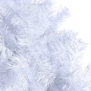 Aufun 150 cm Kunstkerstboom PVC, Edelspar Snel Op Te Bouwen, Brandvertragend, incl. Kerstboomstandaard, Wit