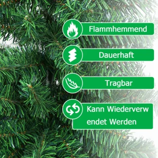 Kunstkerstboom - 120 cm - incl. Kunststof standaard - Realistische Kerstboom - Dennenboom 220 Takken -Groen