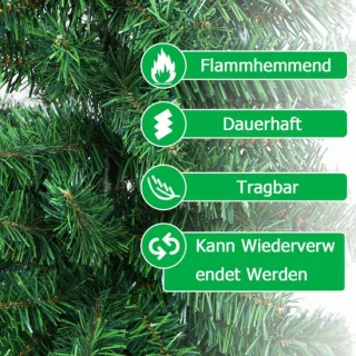 Kunstkerstboom - 120 cm - incl. Kunststof standaard - Realistische Kerstboom - Dennenboom 220 Takken -Groen