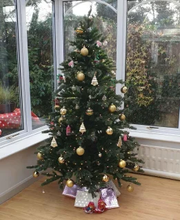 Triumph Tree Sherwood Kunstkerstboom Deluxe met LED verlichting - H215 cm - groen