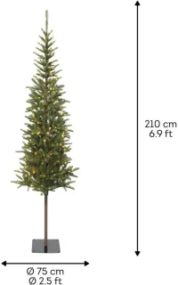 Everlands Alpbach fir - kunstkerstboom met verlichting groen 2,1m x 75cm