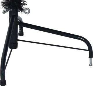 vidaXL - Kunstkerstboom - met - standaard - half - 180 - cm - PVC - zwart