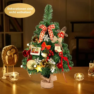 COSTWAY Kunstkerstboom van 60/90 cm, dennenboom met cementbasis, pvc-naalden, kunstboom voor Kerstmis, ideaal voor thuis, kantoor, winkels en hotels, groen (60 cm)