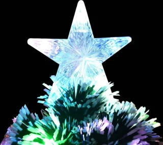 vidaXL - Kerstboom - met - LED - 64 - cm - glasvezel - groen - en - wit