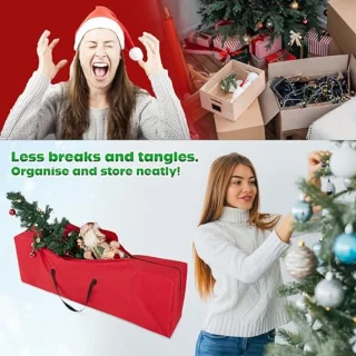 Kerstboom Opbergtas met Ritssluiting en Handgrepen - Ideale Oplossing voor het Opslaan van Kunstkerstbomen