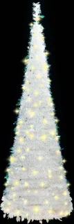 vidaXL - Kunstkerstboom - pop-up - 100 - LED's - 150 - cm - wit