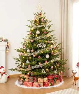 Kunstkerstboom – 150 cm – Realistische Naalden, Brandvertragend, Metalen Standaard – 3-delig, Duurzaam & Veilig