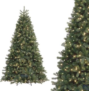 De Royal Christmas - kunstkerstboom - Bogota Premium - 180 cm - PE.PVC - met 300 Led verlichting - Groen in één oogopslag