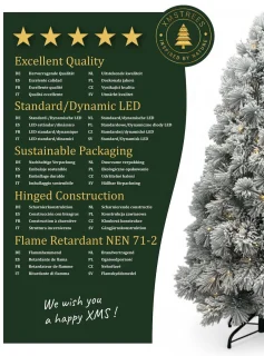 Kunstkerstboom met sneeuw inclusief verlichting
