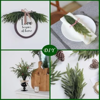 Kerst Norfolk Dennentakken 45 cm - Kunstmatige Takken voor Doe-Het-Zelf Decoraties