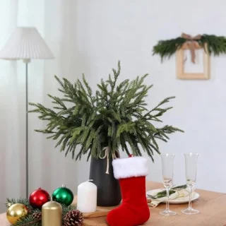 Kerst Norfolk Dennentakken 45 cm - Kunstmatige Takken voor Doe-Het-Zelf Decoraties