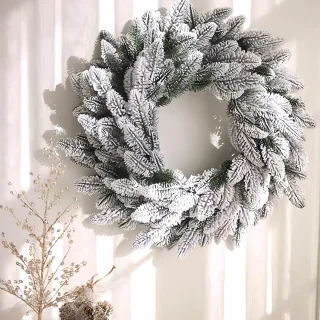 24pcs Snowy Artificial Pine Needles Branches Twigs 24cm - Fake Matte Pine - Stimulates Green Stems - Christmas Tree Pick - Winter Faux Pine Sprays - Sprig for Crafts - Christmas Wreaths - Seizoensdecoratie