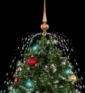 vidaXL - Kerstboom - sneeuwend - met - paraplubasis - 190 - cm - groen