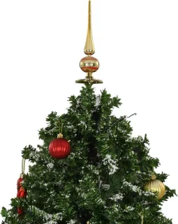 vidaXL - Kerstboom - sneeuwend - met - paraplubasis - 190 - cm - groen