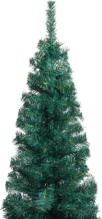 vidaXL - Kunstkerstboom - met - standaard - smal - 120 - cm - PVC - groen