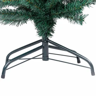 vidaXL - Kunstkerstboom - met - standaard - smal - 120 - cm - PVC - groen