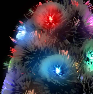 vidaXL - Kunstkerstboom - met - verlichting - 120 - cm - glasvezel - wit - en - blauw