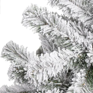 Springos Kunstkerstboom | Snowy Pine Op Stam | 160 cm | Zonder Verlichting