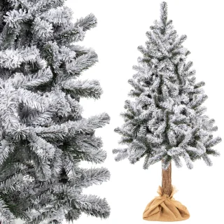 Springos Kunstkerstboom | Snowy Pine Op Stam | 160 cm | Zonder Verlichting