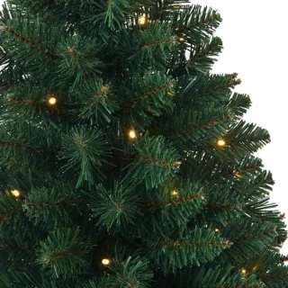 Pre-Lit Kunstmatige Kerstboom 120cm met 70 LED verlichting - Slanke Mini Kerstboom voor Binnen en Buiten
