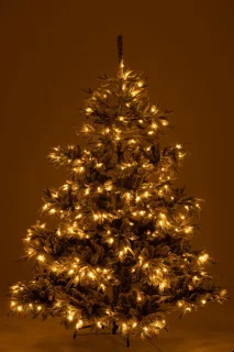 J-Line Kerstboom 420 Led Besneeuwd Kunstmatig Donkergroen/Lichtgrijs Large