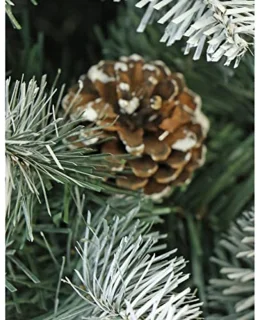 Realistische Kunstkerstboom met Besneeuwde Effecten - Eenvoudige Montage, PVC, Metalen Basis - 150 cm