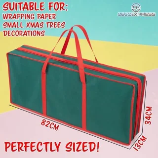 Kerstboom Opbergtas met Ritssluiting en Handgrepen - Verschillende Maten Beschikbaar (Groen, 82 cm)