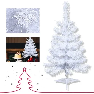 witte kerstboom 120 cm- witte PVC kunstkerstboom met standaard-Sfeervol en Stijlvol!
