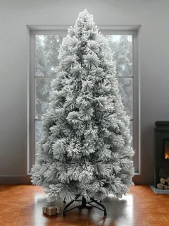 Kunstkerstboom met sneeuw