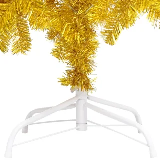 vidaXL - Kunstkerstboom - met - standaard - 240 - cm - PET - goudkleurig