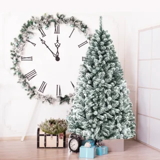 COSTWAY Kunstkerstboom, met sneeuw, dennenboom met metalen standaard, pvc-naalden, kunstboom, klapsysteem, ideaal voor thuis, kantoor, winkels en hotels (180 cm)